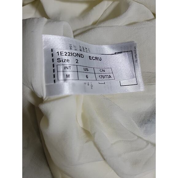 Ba&sh Lady Skirt Women Sz M Londer Midi Ecru Blue Folklore Block Print Bash EUC - Picture 15 of 15